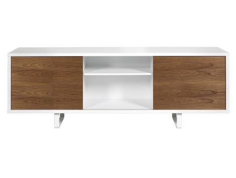 Sideboard pure white+walnut Edils