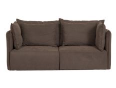 Sofa smooth brown Enud III