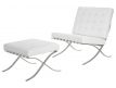  Armchair and Ottoman BARCELONA INOX