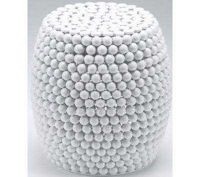 PUFF DECORATIVE DHAIL WHITE