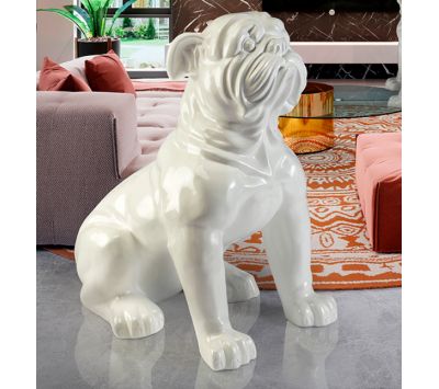 FIGURA DECORATIVA BRANCO BULL