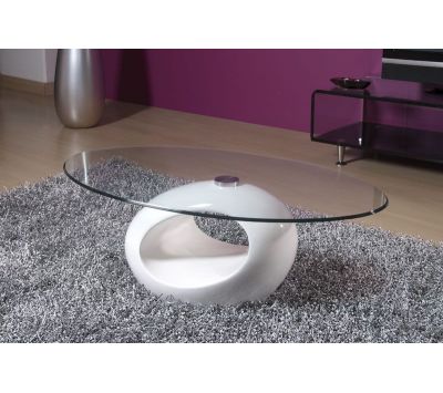 Mesa Centro Ovo Branca