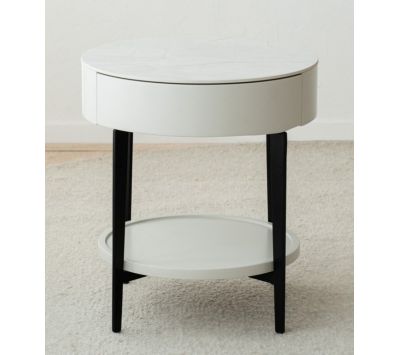 ROUND SIDE TABLE BL