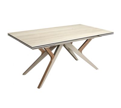 MESA JANTAR RETANGULAR EXTENSÍVEL AREIA