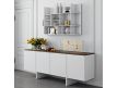 Sideboard pure white+walnut Egde