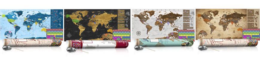 Fotomurais de Mapas de Raspar