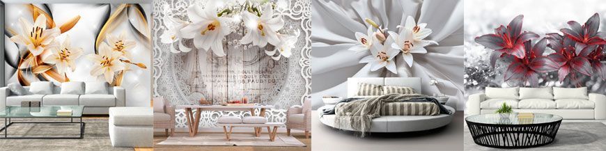 Wall Murals of Lilies