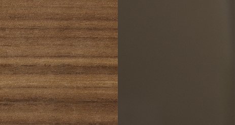 M1 - WALNUT + LACQUERED HIGH GLOSS BROWN 