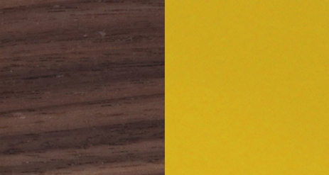 X.WALNUT COLOR 88 + LACQUERED HIGH GLOSS YELLOW COLOR 56 